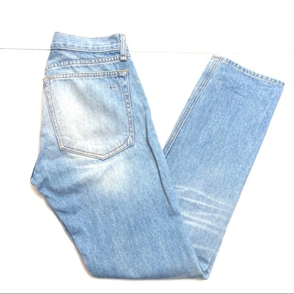 RAG & Bone Convoy Moto Ripped Distressed Skinny Jeans in light Washed - Picture 8 of 9